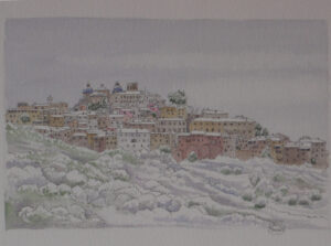 Amelia- Panorama da nord-ovest con neve.